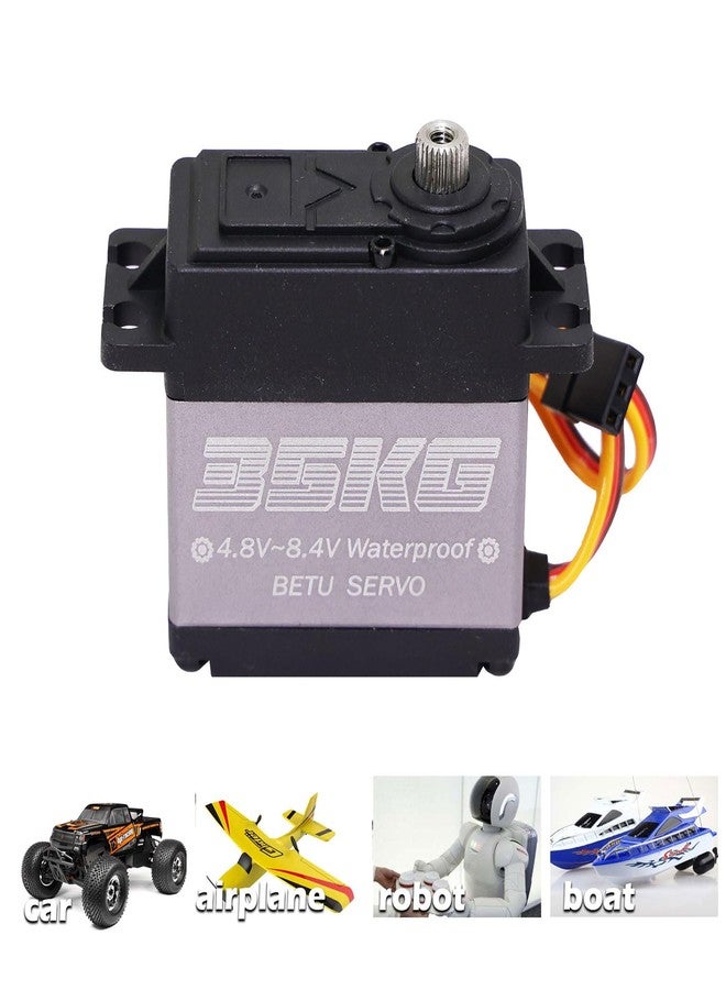 BETU سيرفو POHFP 35kg RC، سيرفو تروس من الفولاذ المقاوم للصدأ، سيرفو عالي العزم متوافق مع سيارات/روبوتات/قوارب RC بمقياس 1/8، 1/10، 1/12 (270 درجة) - Image 4
